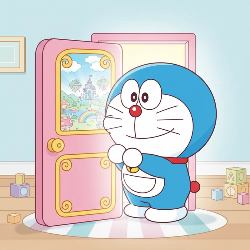 Doraemon cute chibi phong cách hoạt hình