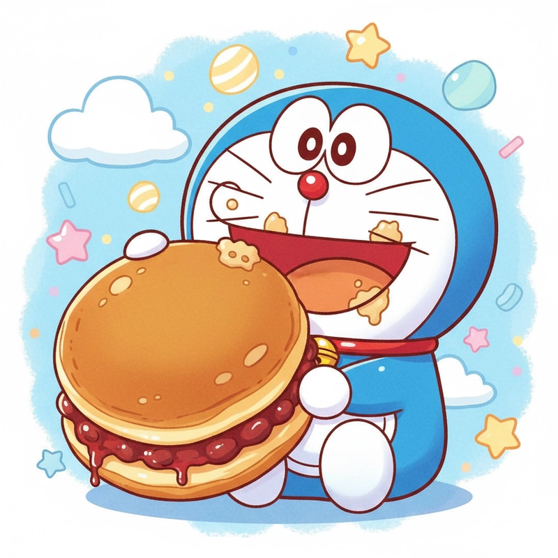 Doraemon cute chibi sinh động