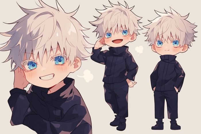 Gojo chibi anime đáng yêu