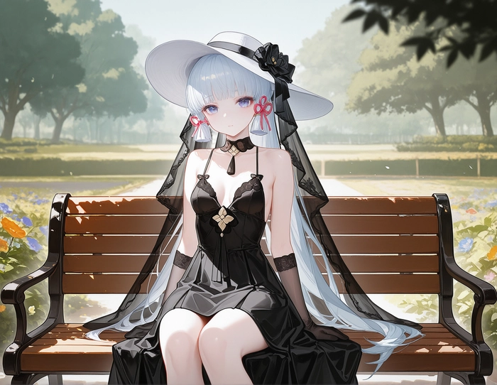 Hình Anime nữ tóc xám cực xinh