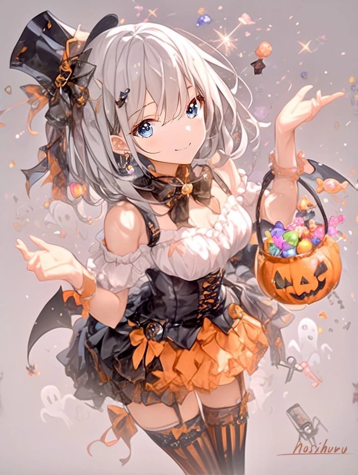 Hình Anime nữ tóc xám nổi bật