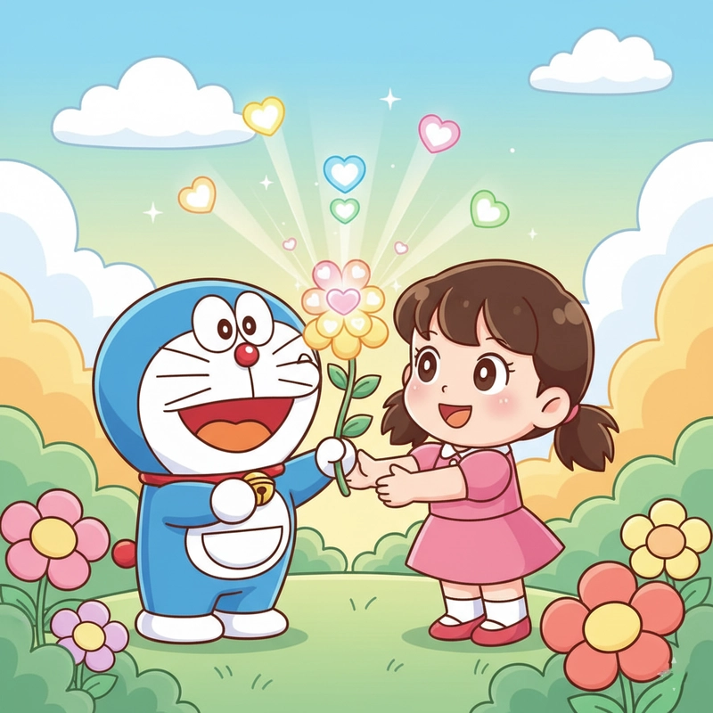 Hình Doraemon chibi cute tinh tế