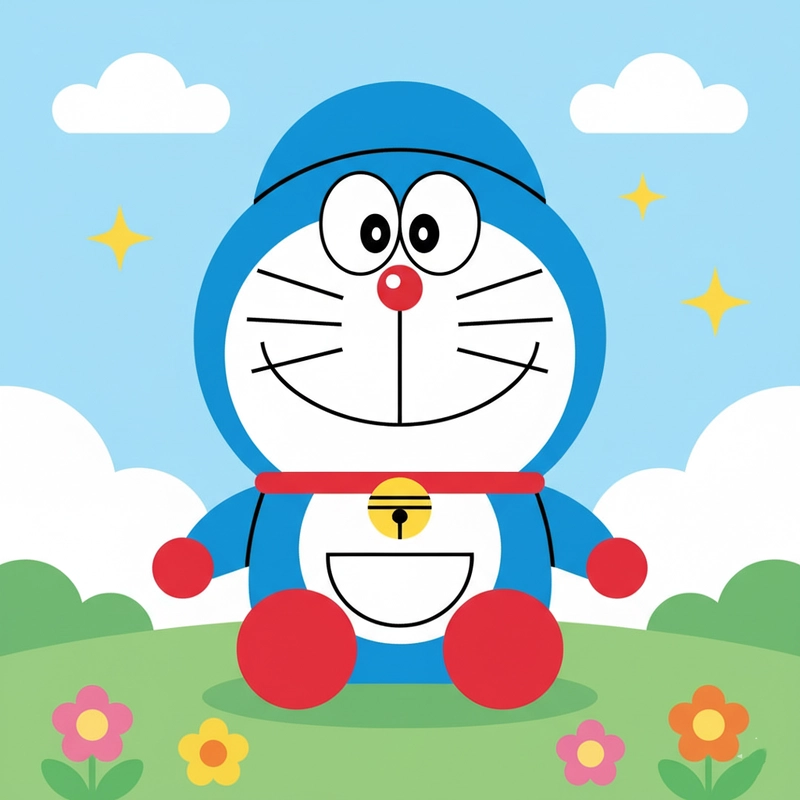 Hình Doraemon chibi phong cách hoạt hình