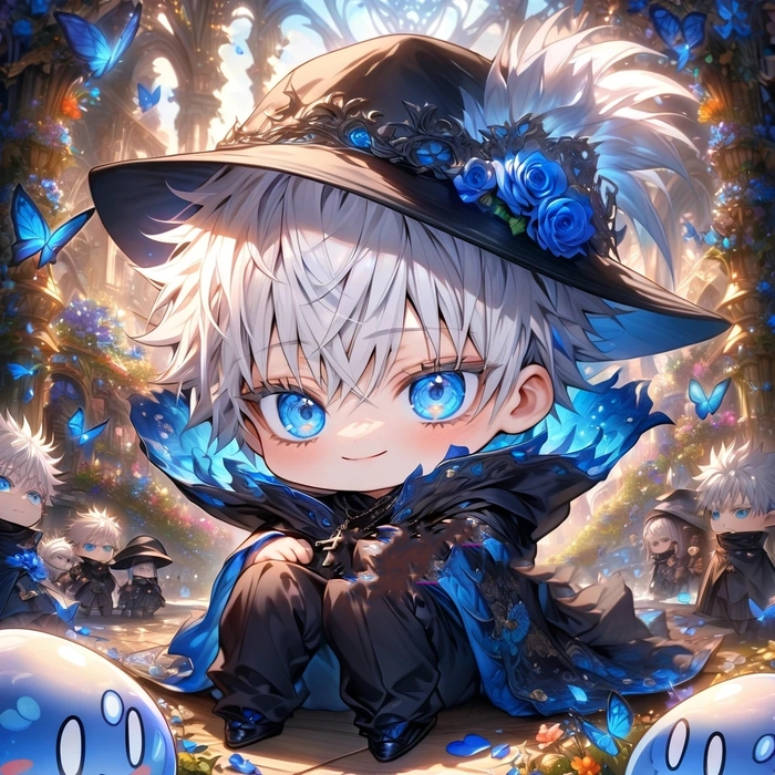 Hình Gojo chibi cute đơn giản