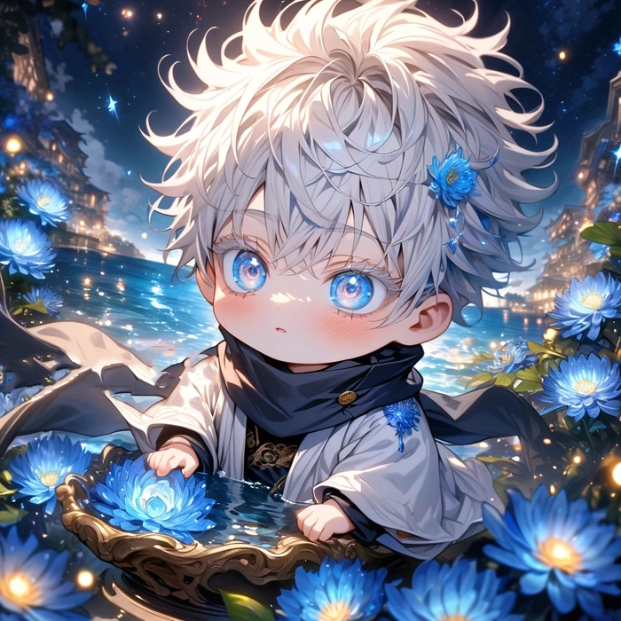 Hình Gojo chibi ngầu lòi