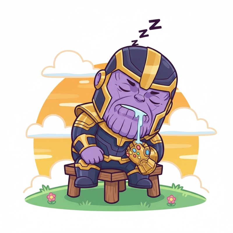 Hình Thanos Marvel chibi sinh động