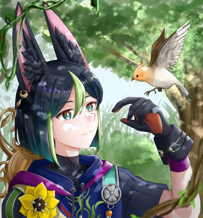 Hình Tighnari Genshin đầy thần thái