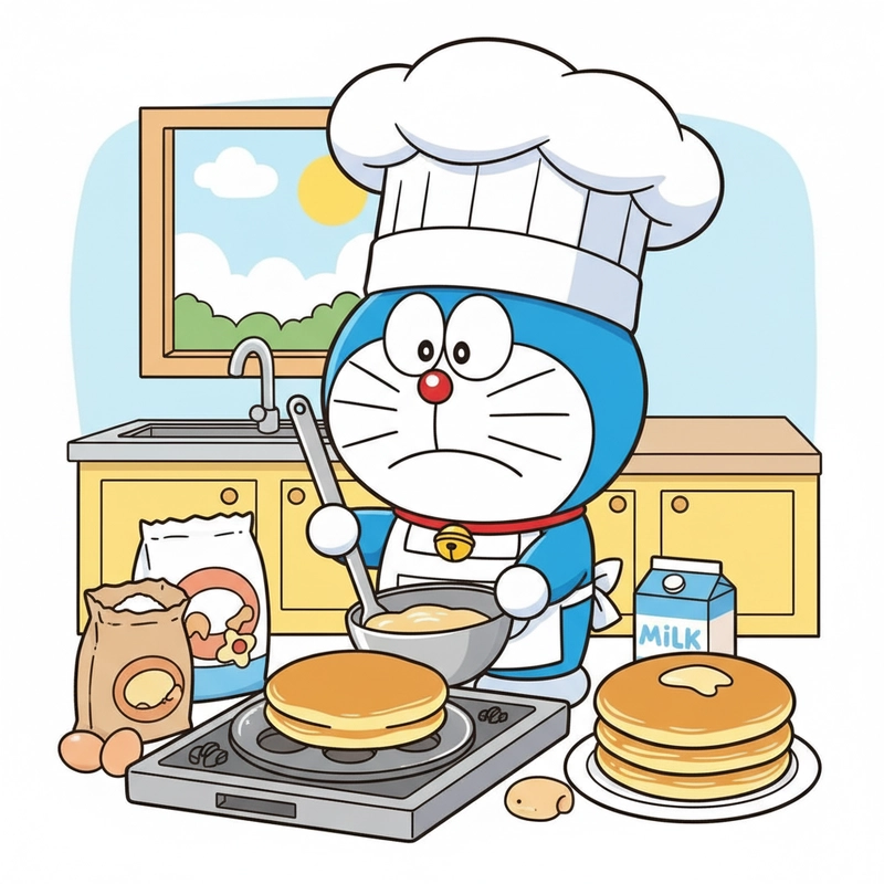 Hình ảnh Doraemon chibi phong cách anime