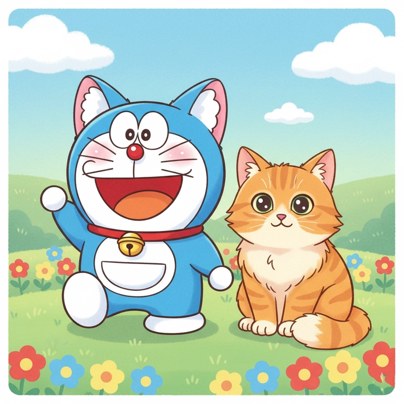 Hình ảnh Doraemon chibi vui nhộn