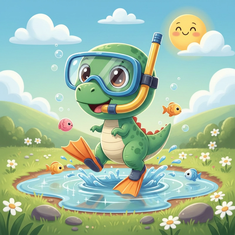 Hình ảnh khủng long chibi cute