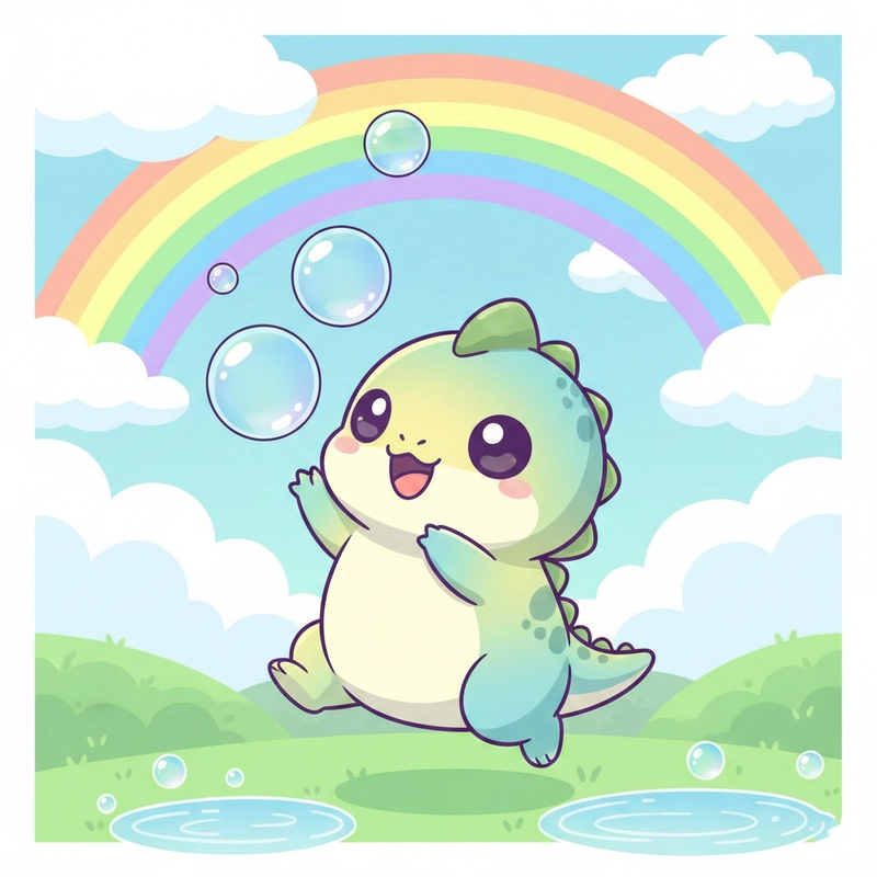 Hình khủng long chibi đáng yêu