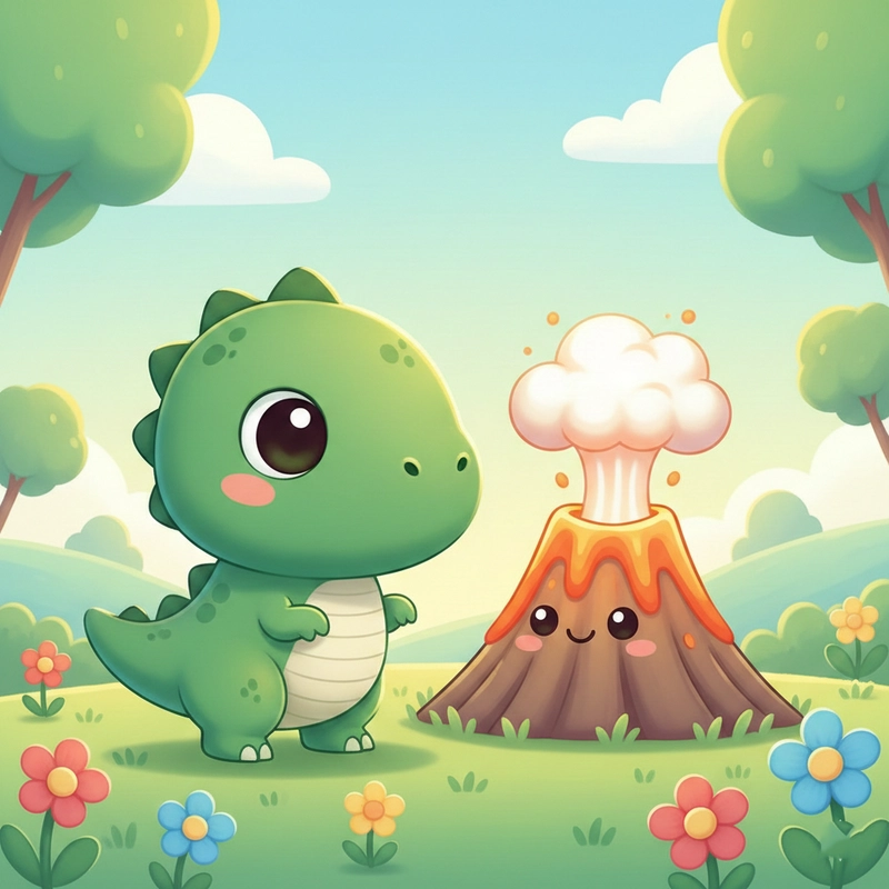 Hình khủng long chibi ngộ nghĩnh