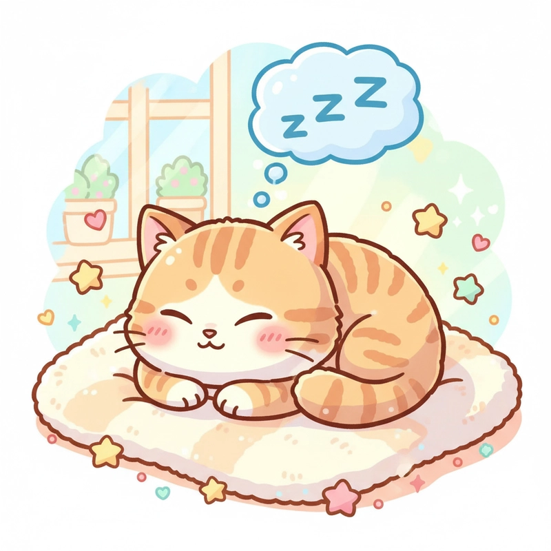 Hình mèo chibi cute đáng yêu nhẹ nhàng