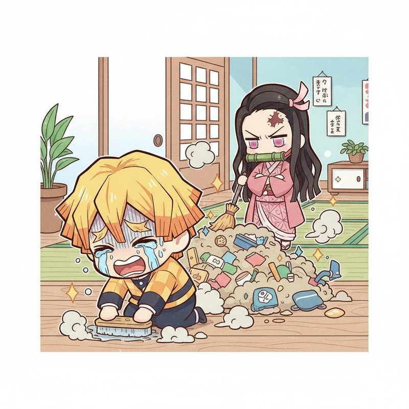 Hình nền Thanh gươm Diệt quỷ chibi cute