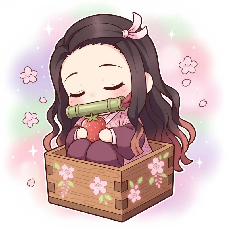 Hình nền Thanh gươm Diệt quỷ chibi đẹp