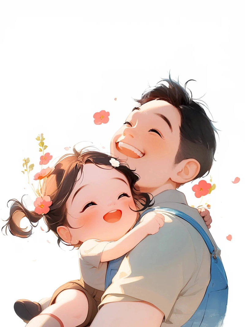 Hình nền cha và con gái cực đáng yêu