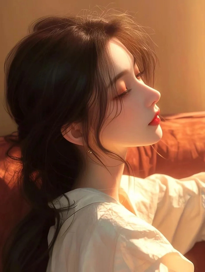 Hình nền cô gái buồn ngồi lặng lẽ