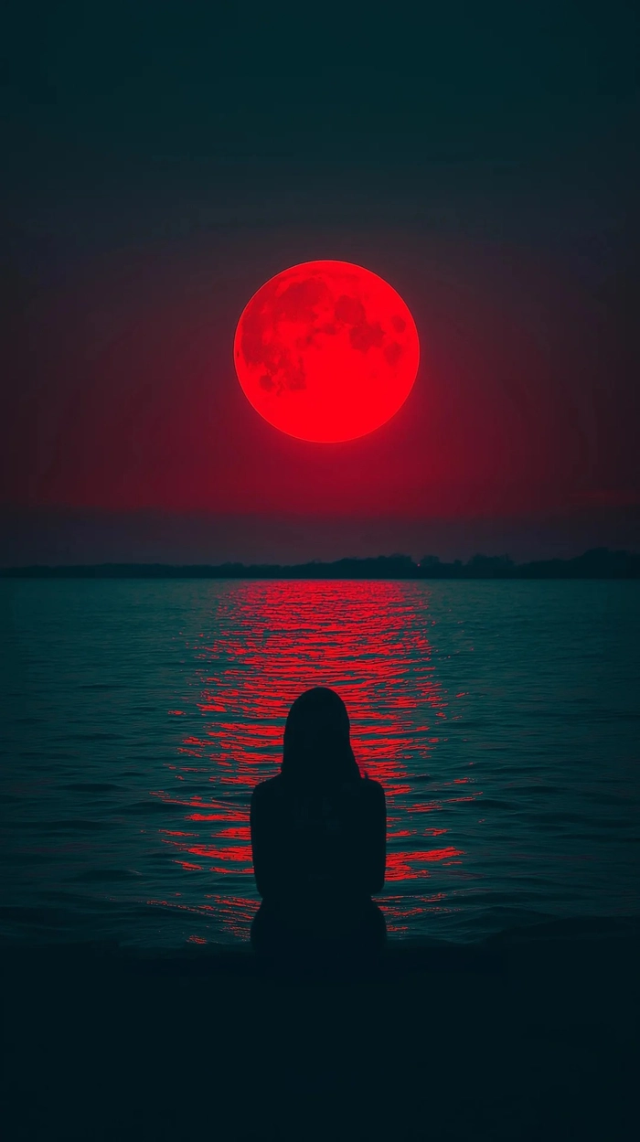 Hình nền cô gái buồn quay lưng bên biển