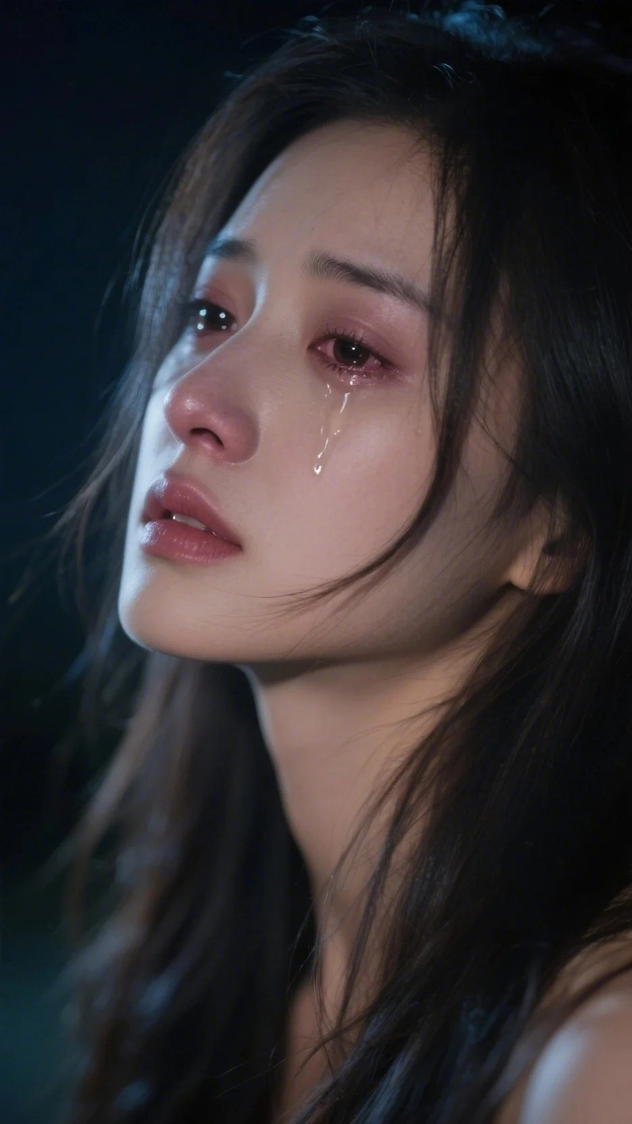 Hình nền cô gái buồn quay lưng nhìn mưa