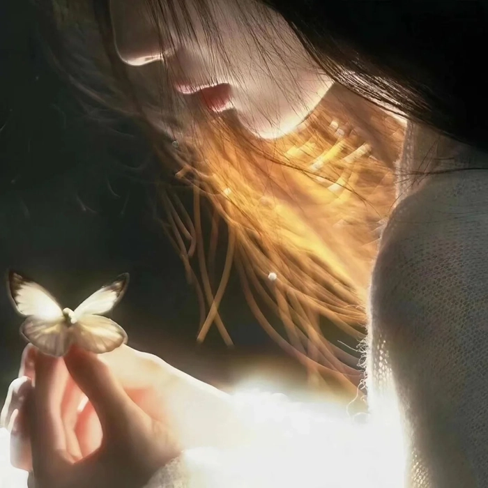 Hình nền cô gái buồn trắng đen buồn man mác