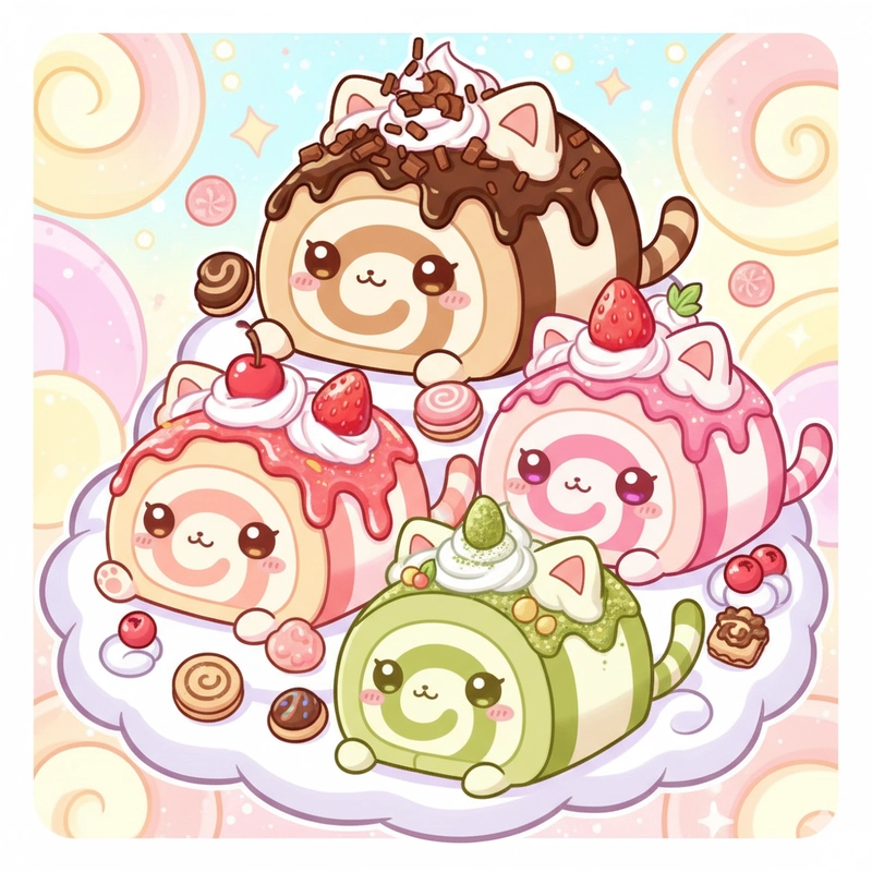 Hình nền mèo cute chibi ngọt ngào