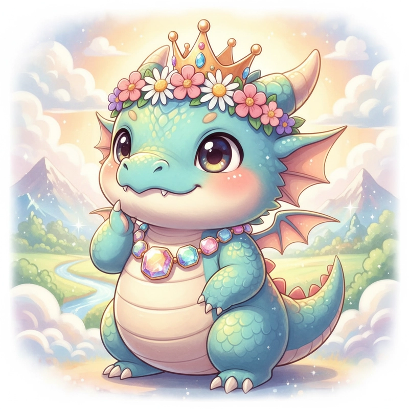 Hình rồng chibi cute hợp làm hình nền