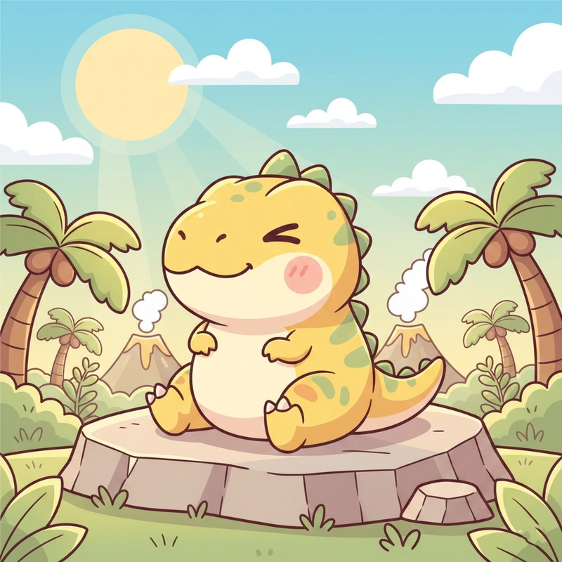 Khủng long chibi đáng yêu