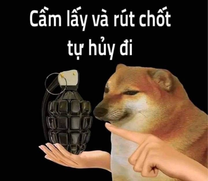Meme chó Shiba cầm súng chất lừ