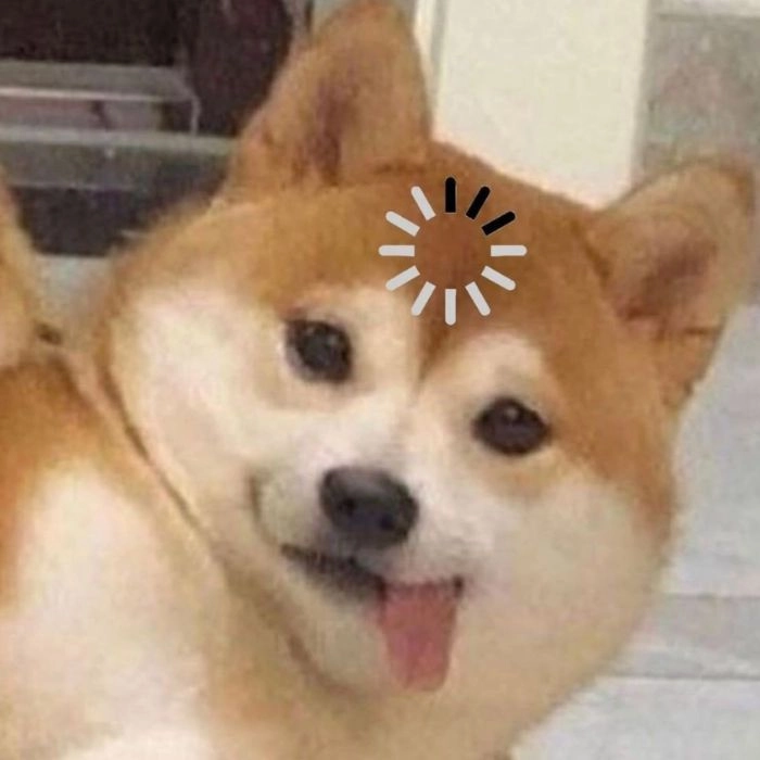 Meme chó loading kiểu đáng yêu