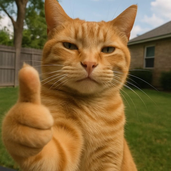 Meme mèo giơ like cực đáng yêu