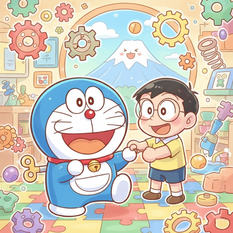 Mon Ú Doraemon chibi đáng yêu