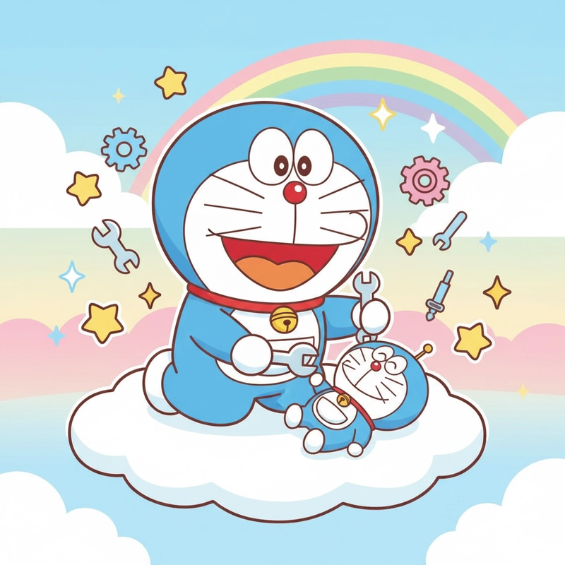 Mon Ú Doraemon chibi dễ thương