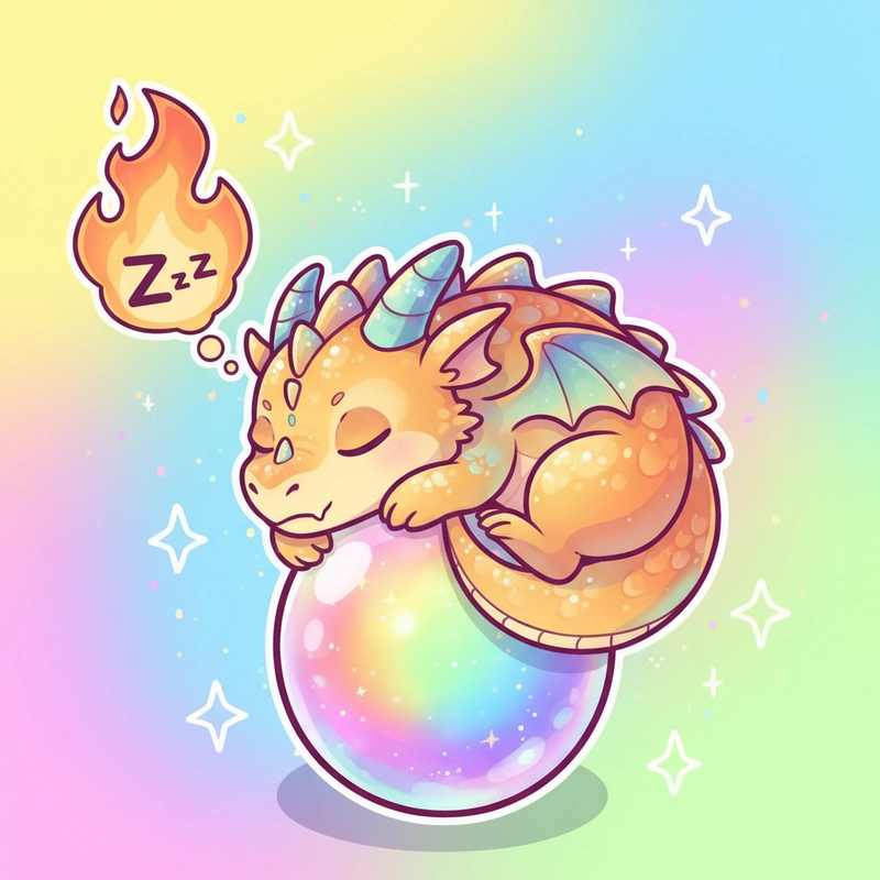 Rồng chibi anime phong cách đáng yêu