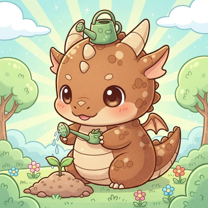 Rồng chibi ngầu phong cách độc đáo