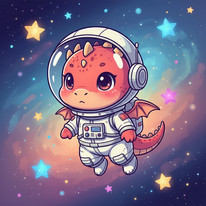 Rồng con chibi cute nhẹ nhàng