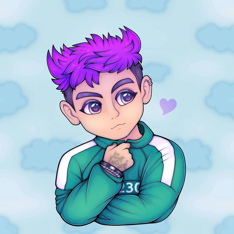 Squid Game Thanos chibi phong cách ngộ nghĩnh