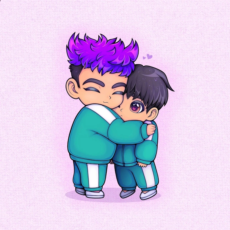 Squid Game Thanos chibi vui nhộn đáng yêu