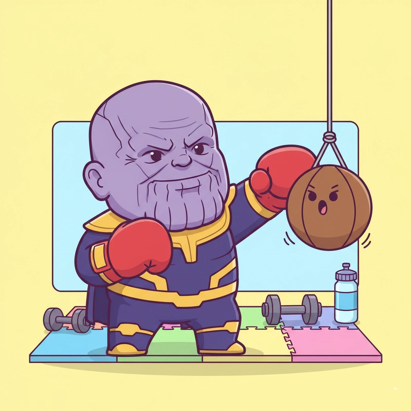 Thanos Marvel chibi cute sinh động