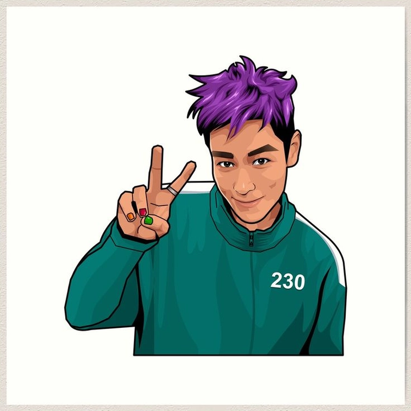 Thanos Squid Game chibi sinh động vui nhộn