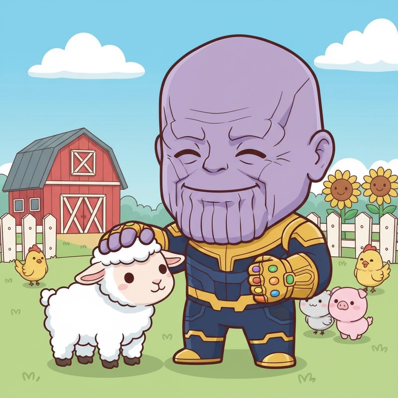 Thanos chibi Marvel đáng yêu ngộ nghĩnh