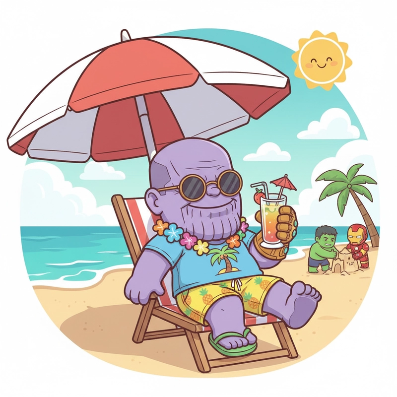 Thanos chibi Marvel ngầu dễ thương