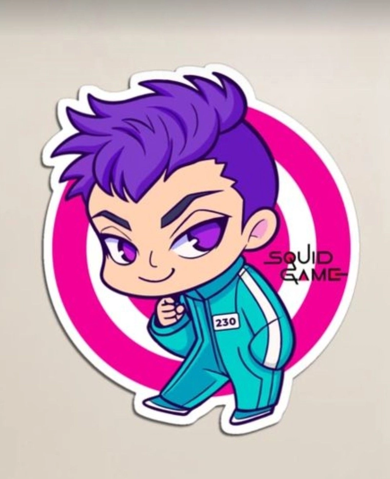 Thanos chibi Squid Game biểu cảm dễ thương