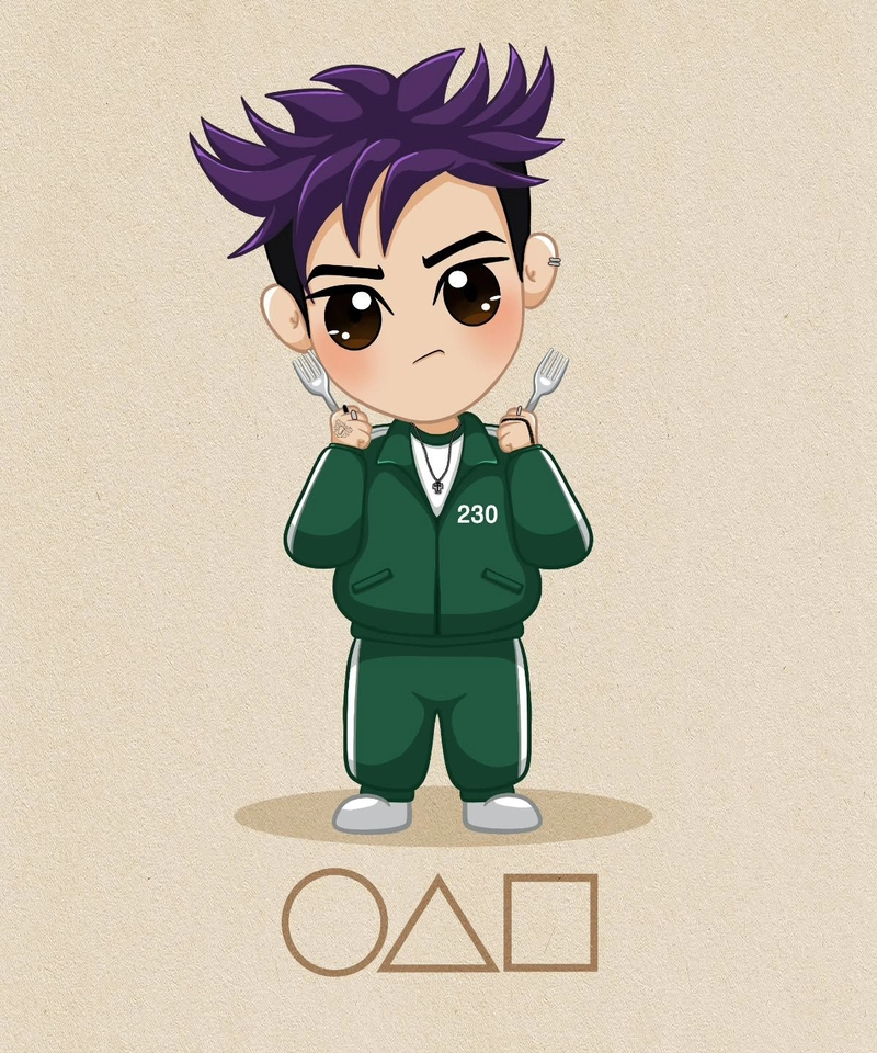 Thanos chibi Squid Game đáng yêu