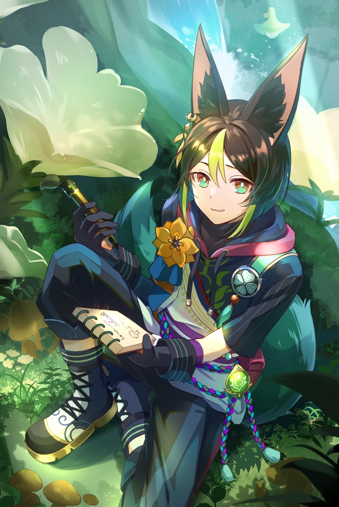 Tighnari Genshin trong rừng Sumeru