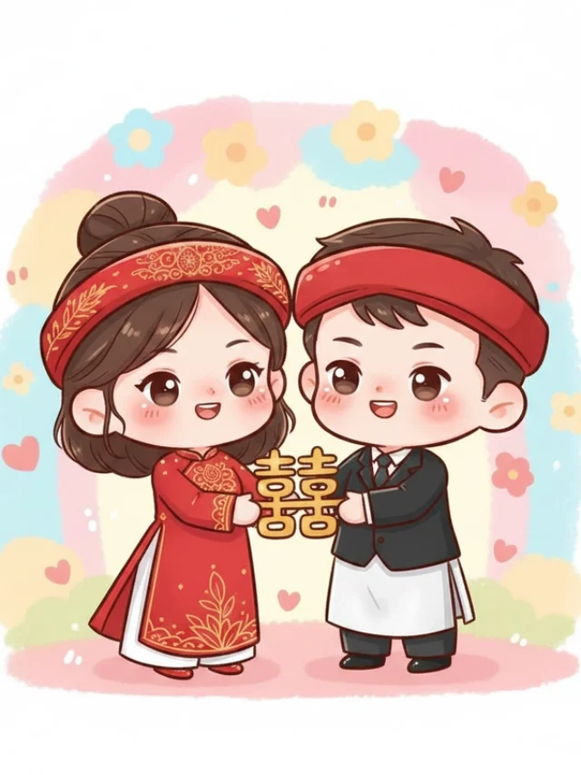 Chibi wedding tone nhẹ nhàng