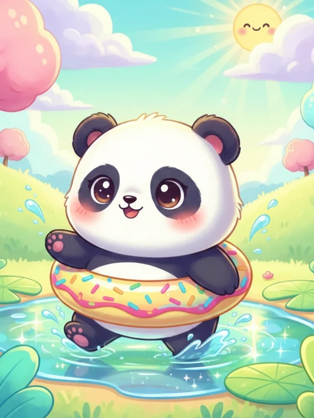 Gấu trúc chibi cute dễ thương