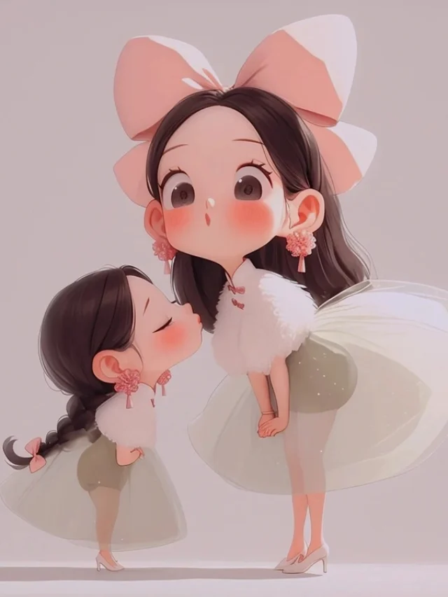 Hình nền mẹ và con gái cute cực đẹp