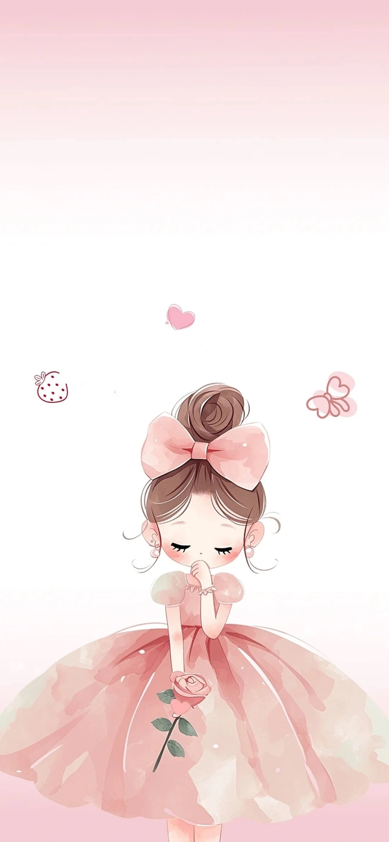 Hình nền bé gái chibi dễ thương hết nấc