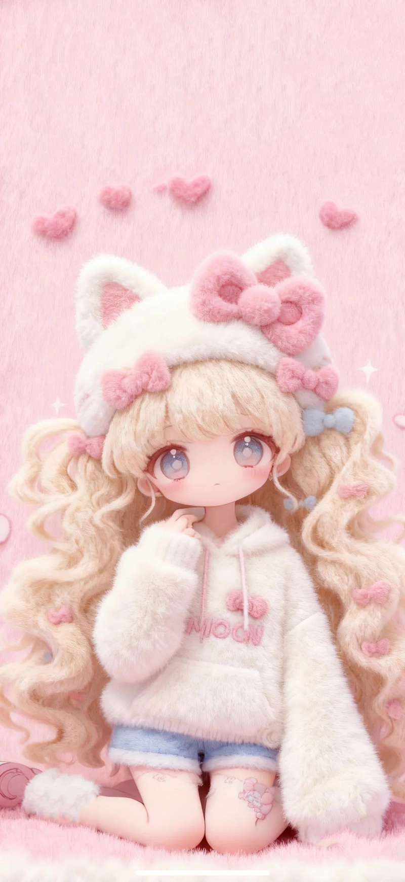 Hình nền chibi con gái tông pastel ngọt