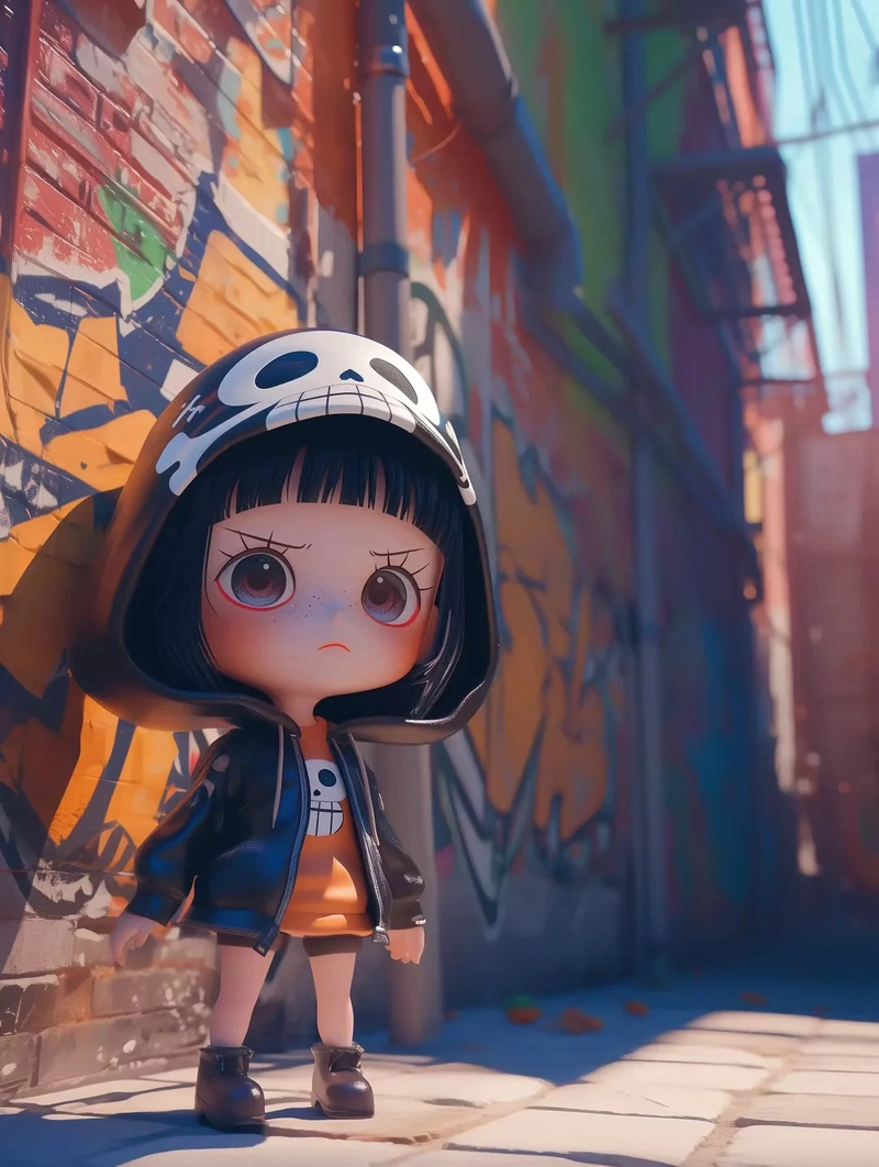 Hình nền cô gái chibi giản dị nhưng cute